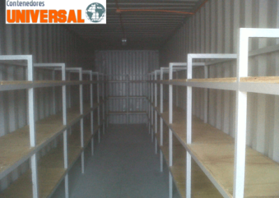 Bodega container con repisas
