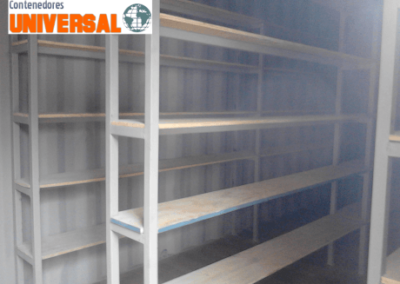 Bodega container con repisa